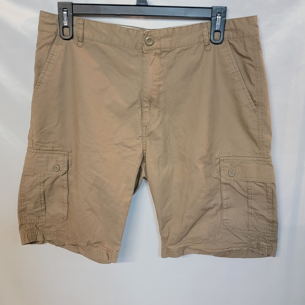 Mens Khaki Cargo Shorts